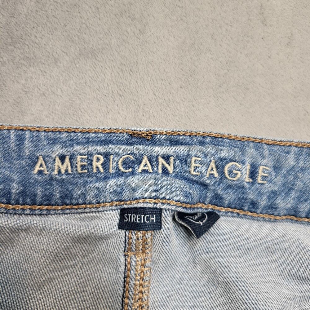 American Eagle Jeans Womens 18 Blue Super High-Rise Baggy Wide Leg Cargo - Picture 3 of 11